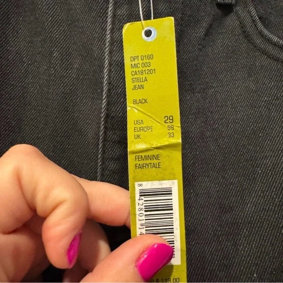 GIANNI BINI Stella black distressed straight leg jeans - Picture 8 of 8